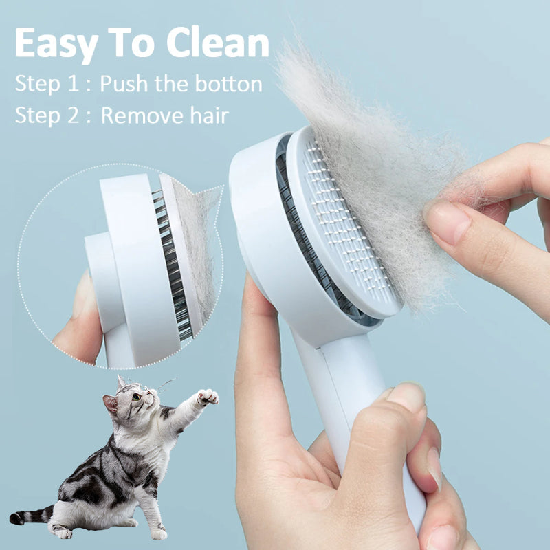 Self-Cleaning Grooming Brush for Cats & Dogs