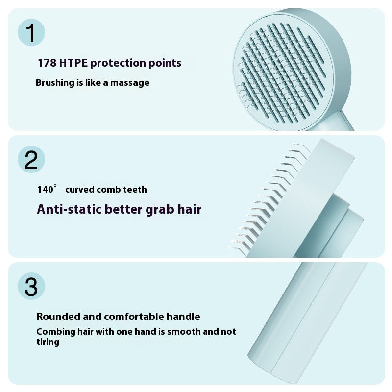 Self-Cleaning Grooming Brush for Cats & Dogs